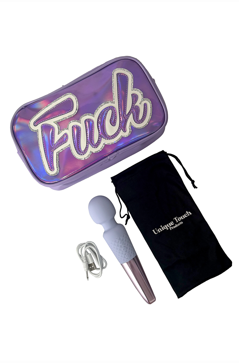 Unique Touch Products Fuck Wand pleasure set in holographic bag