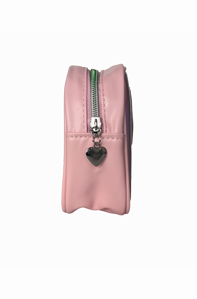 slut holographic bag pink trim PVC travel accessory